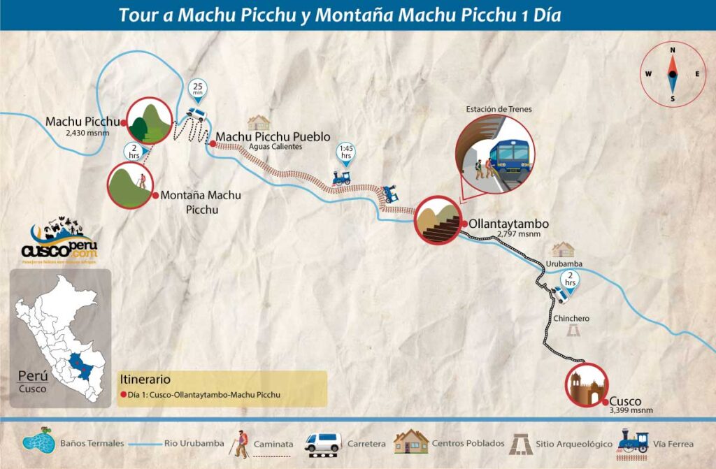 cuscoperu mapa machupicchu montana 1D