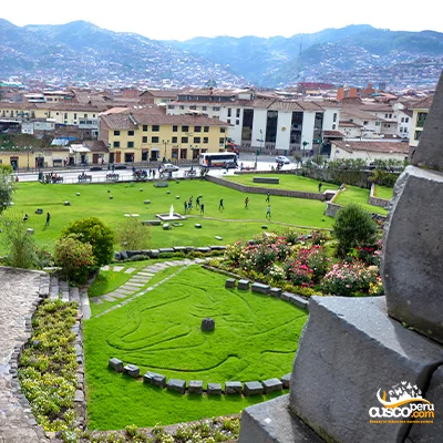 Vista desde dentro el Qoricancha Cusco